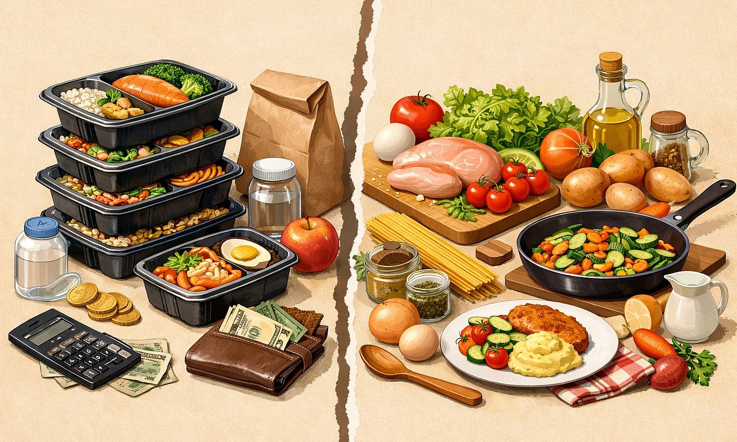 GrowFood, Level Kitchen, BeFit или домашняя еда: что дешевле? Честный расчёт 2026