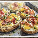 Запечённый картофель с топпингами — рецепт