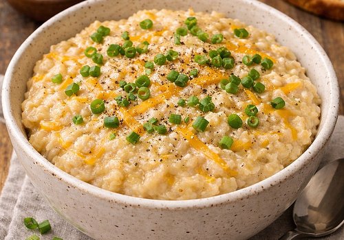 Каша с сыром чеддер