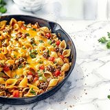 Паста с фаршем и сыром — простой рецепт